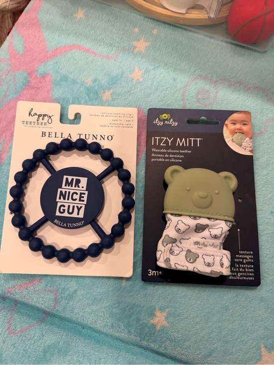 Itzy Ritzy Other - Navy "Mr. Nice Guy" Silicone Teether Set